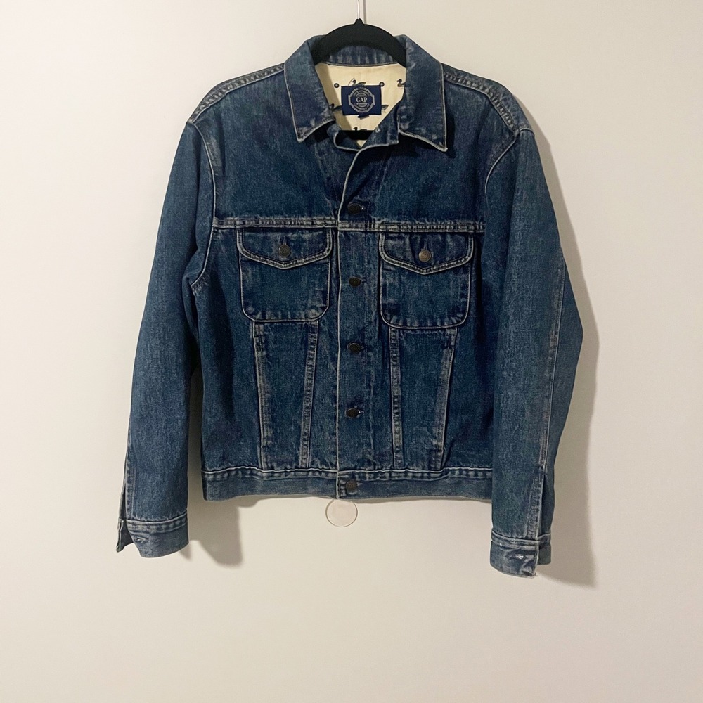 Gap vintage heritage 90s‎ y2k denim jacket duck lining men's small